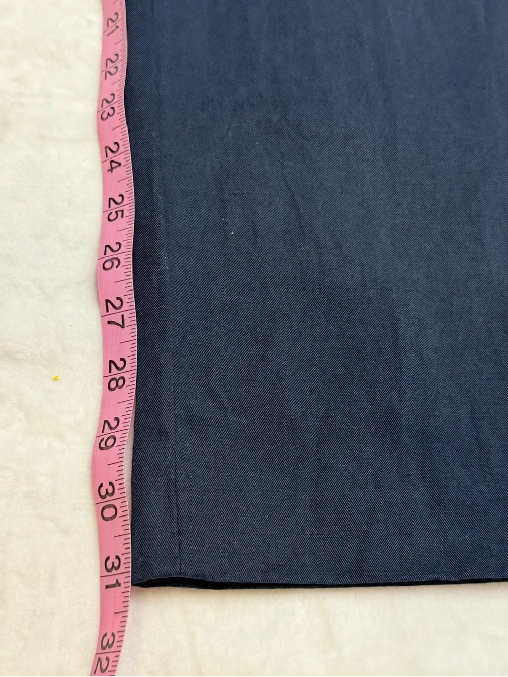 J.Crew 32x31 Navy Cotton Linen Chino Pants Mens Flat Front Ivy Prep Old Money